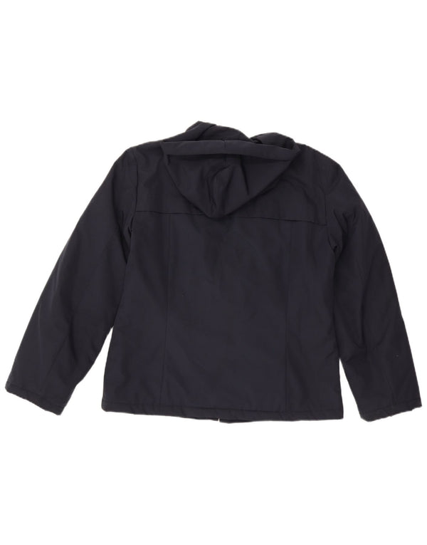 Marella Womens Hooded Windbreaker Jacket UK 12 Medium  Navy Blue Polyester