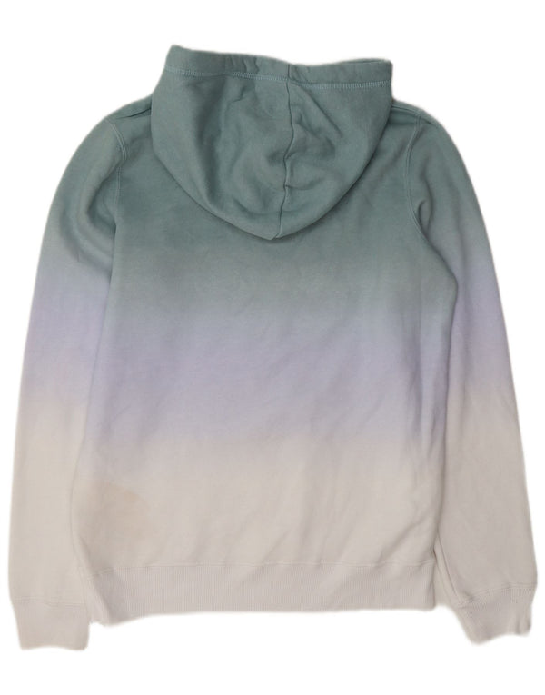 Jumper com capuz feminino Hollister UK 14 algodão colorblock cinza médio