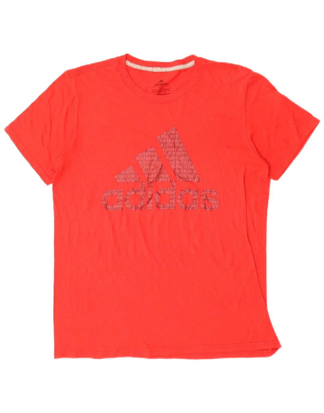 Adidas Mens Climalite Graphic Camiseta Top Grande Poliéster Rojo