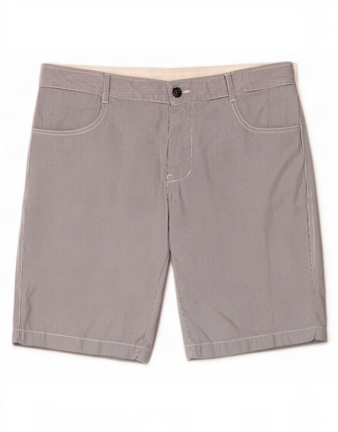 Benetton Herre Casual Shorts IT 48 Medium W38 Blå Stribet