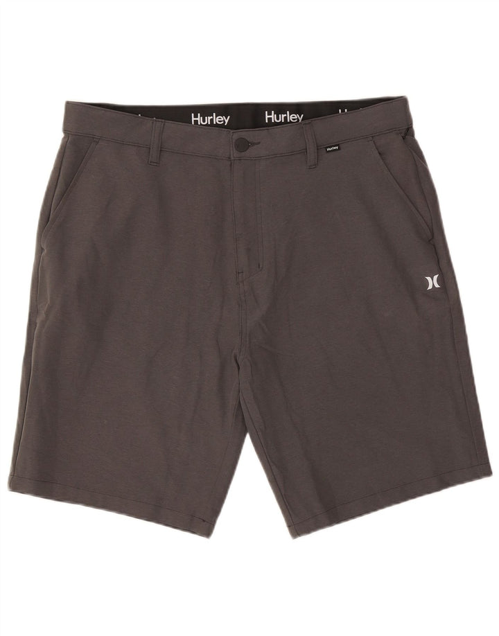 Hurley Mens Chino Shorts W36 Large Grey Polyacrylic