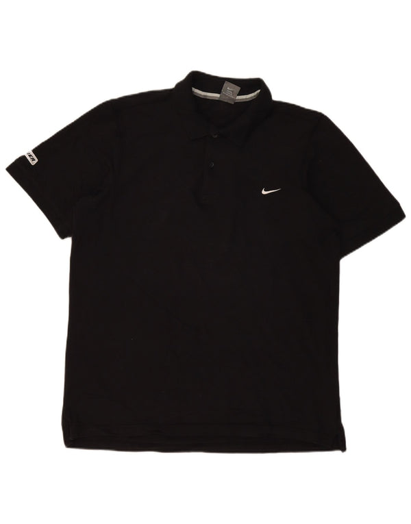 Nike Mens Graphic Polo Shirt UK 42/44 Large Black Cotton