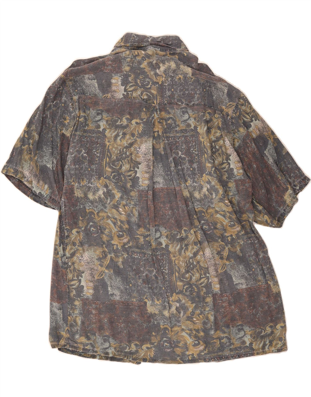 VINTAGE Mens Short Sleeve Shirt Large Multicoloured Floral Vintage Vintage and Second-Hand Vintage from Messina Hembry 