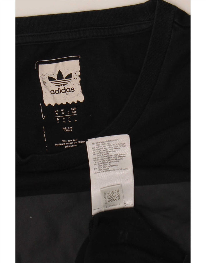 Adidas Mens Graphic T-Shirt Top Medium Navy Blue Cotton