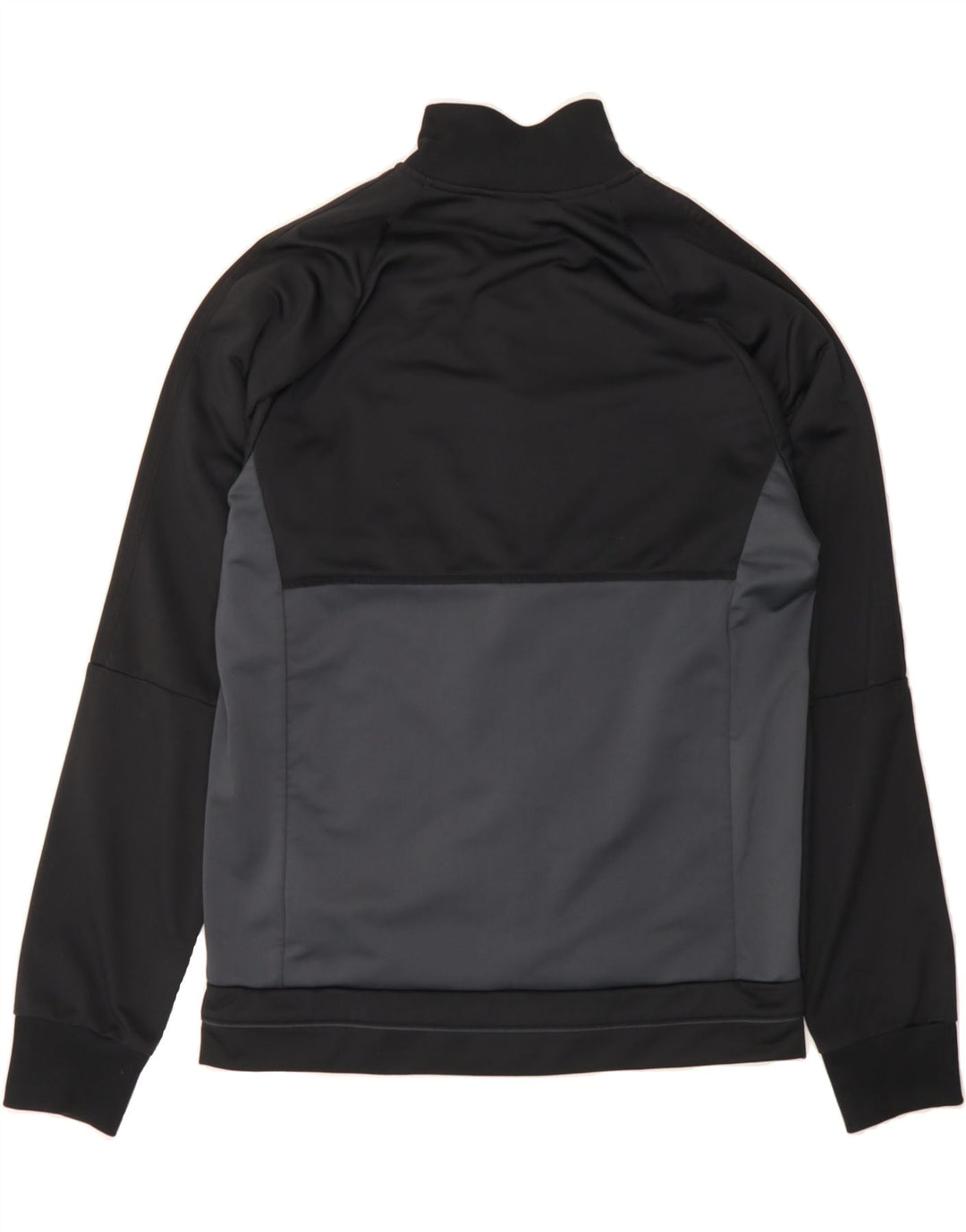 ADIDAS Mens Tracksuit Top Jacket Medium Black Colourblock Polyester