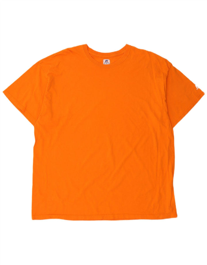 Russell Athletic Mens T-Shirt Top 2XL Orange