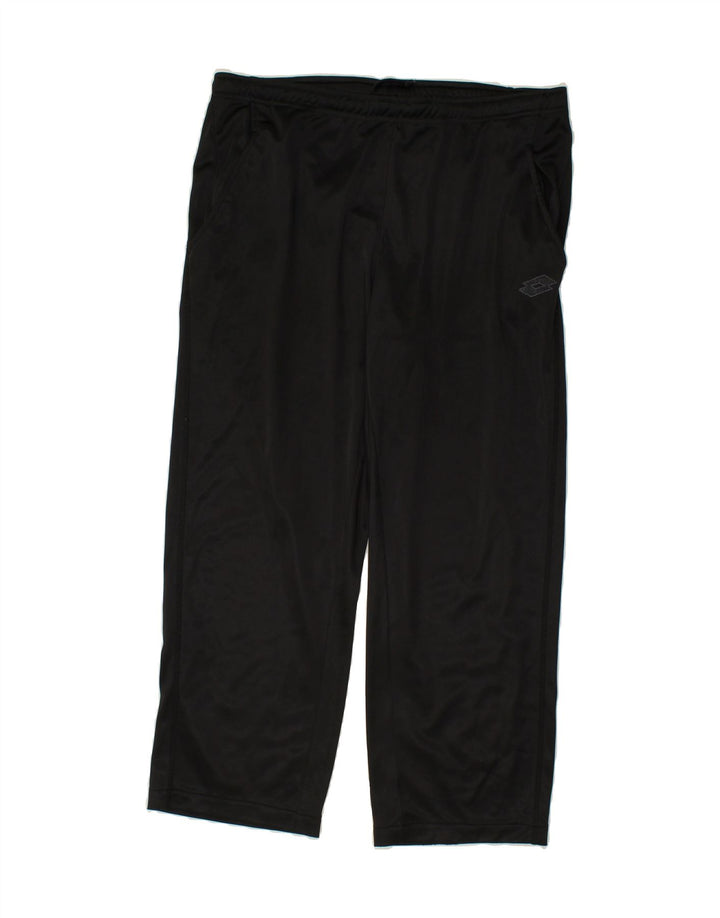 LOTTO Mens Tracksuit Trousers XL Black Polyester | Vintage Lotto | Thrift | Second-Hand Lotto | Used Clothing | Messina Hembry 