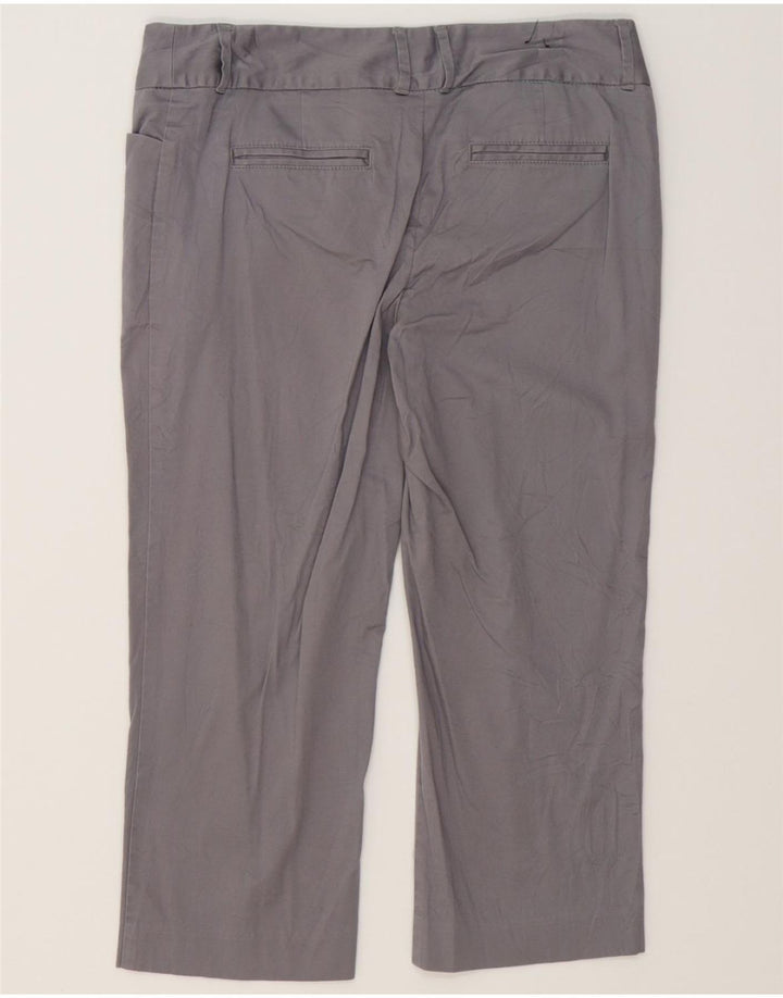 MOSSIMO Womens Straight Capri Trousers US 10 Large W34 L21 Grey Cotton Vintage Mossimo and Second-Hand Mossimo from Messina Hembry 