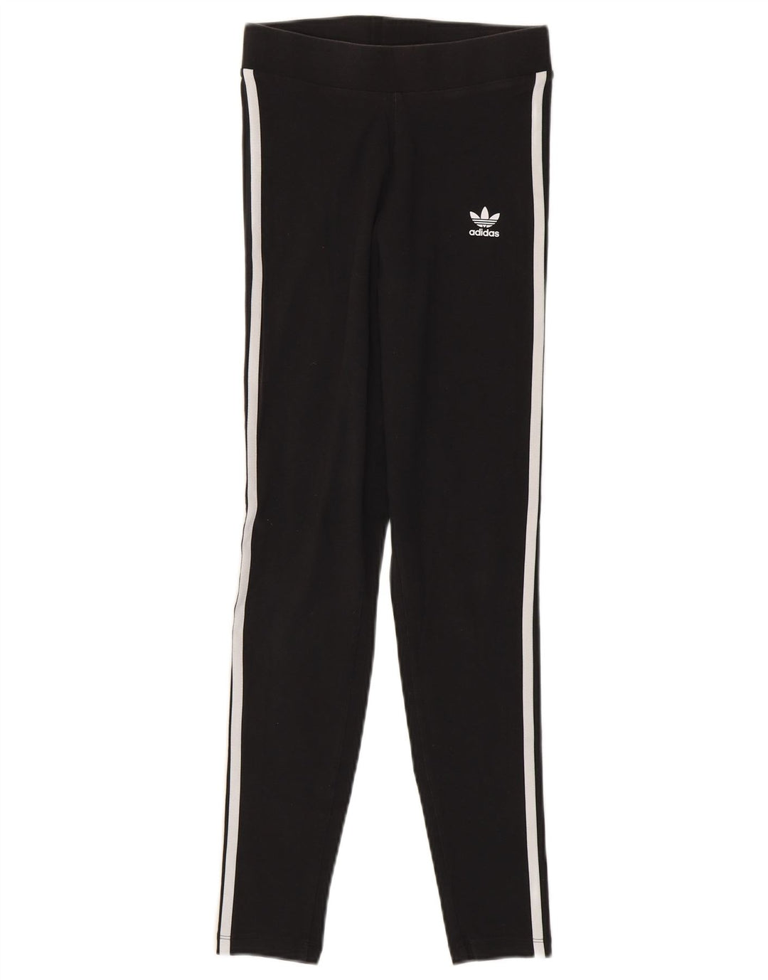 Adidas Damen Leggings UK 8 Small Schwarz Baumwolle