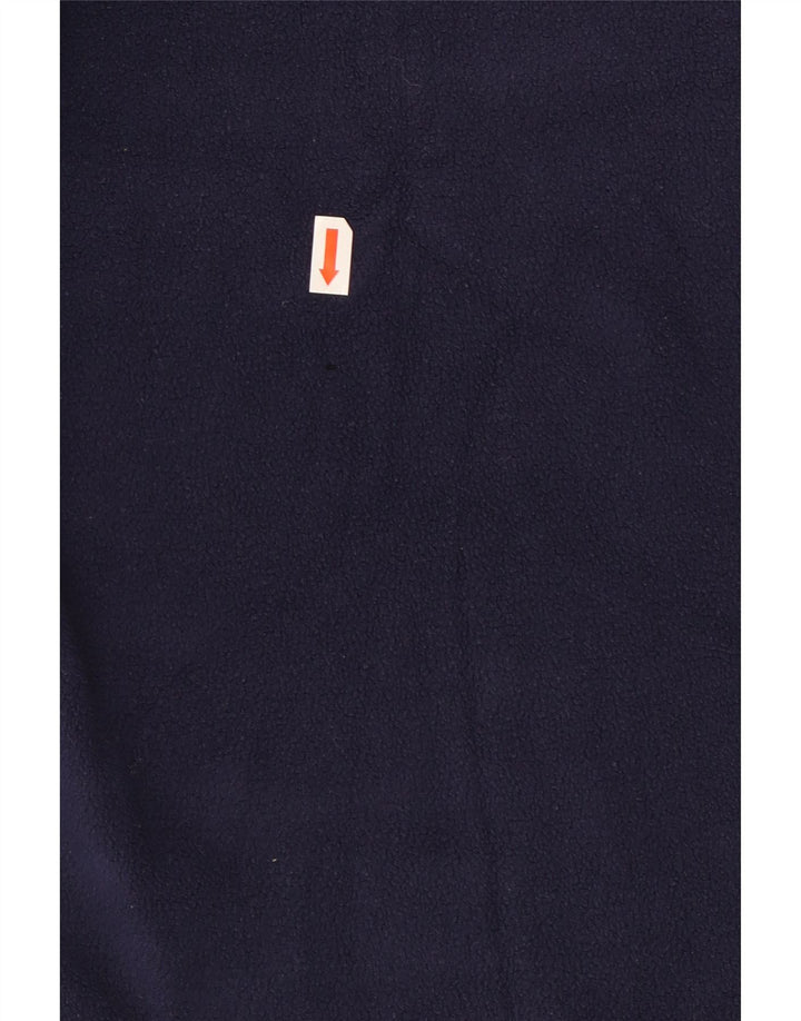 Kappa Herren-Fleecepullover mit Reißverschluss am Hals, groß, marineblaues Polyester