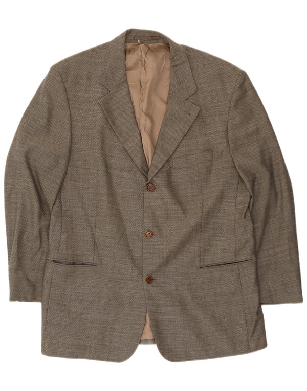 Hugo Boss férfi 3 gombos blézerkabát EU 54 2XL szürke szűz gyapjú