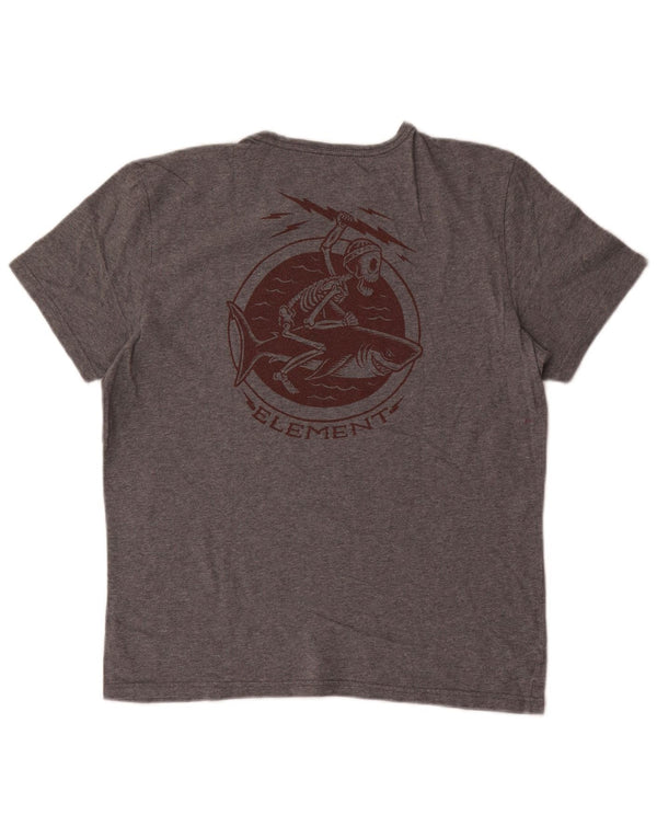 Element Mens Graphic T-Shirt Top Small Grey