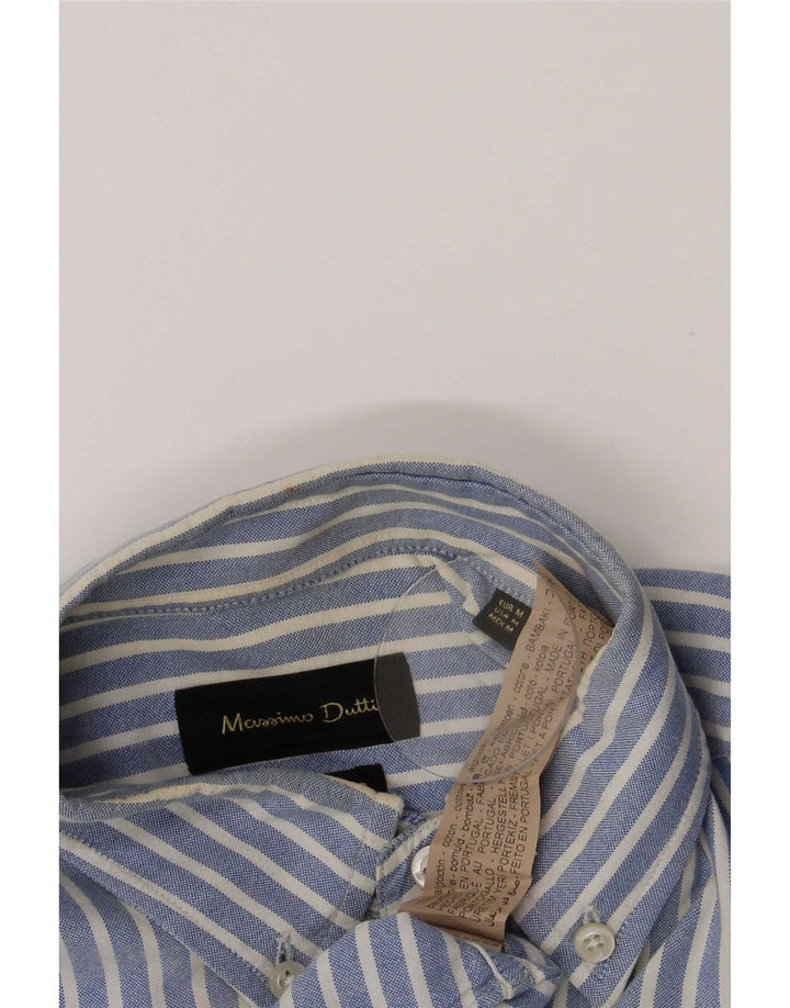 Massimo Dutti férfi ing, közepes kék csíkos pamut