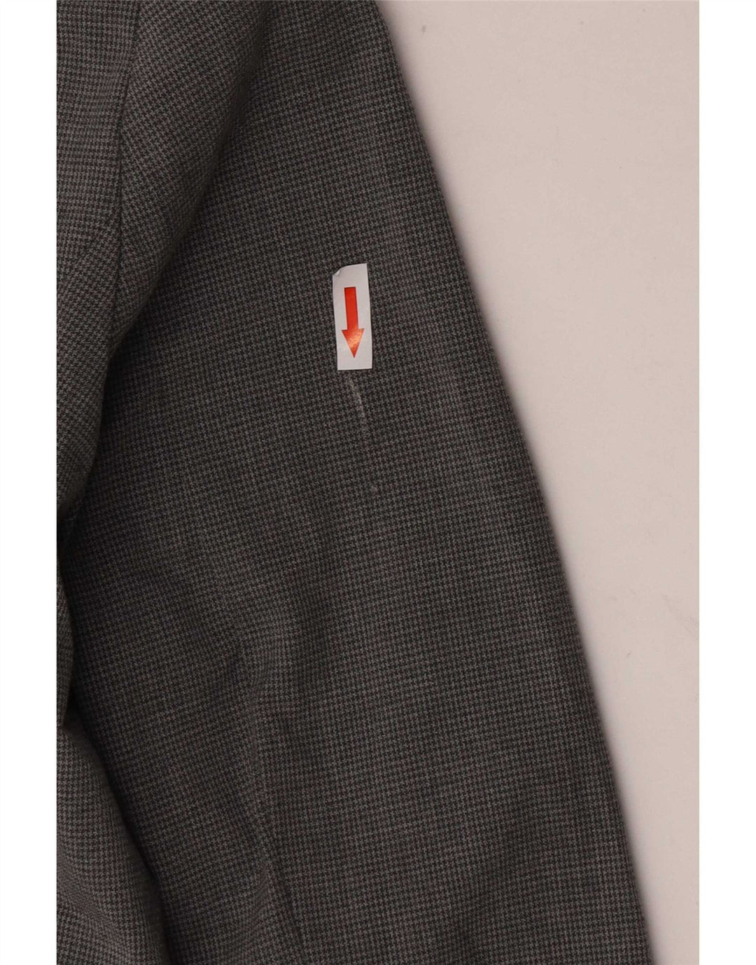 Jaqueta blazer feminina Zara com 1 botão UE 38 pequeno cinza houndstooth poliéster