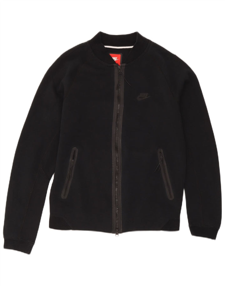 Nike Mens Tracksuit Top Jacket Small Black Cotton