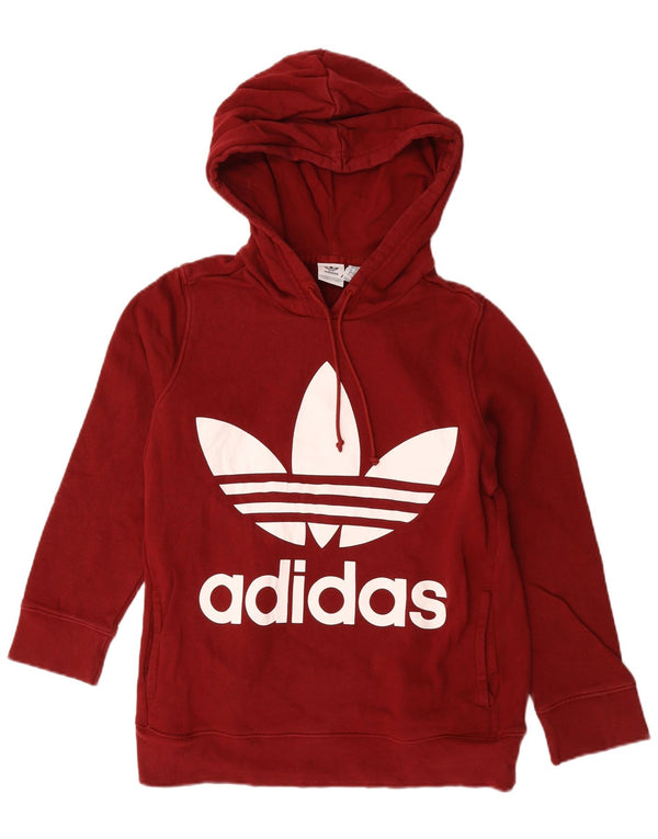 Damska bluza z kapturem Adidas Graphic UK 14 duża czerwona bawełna