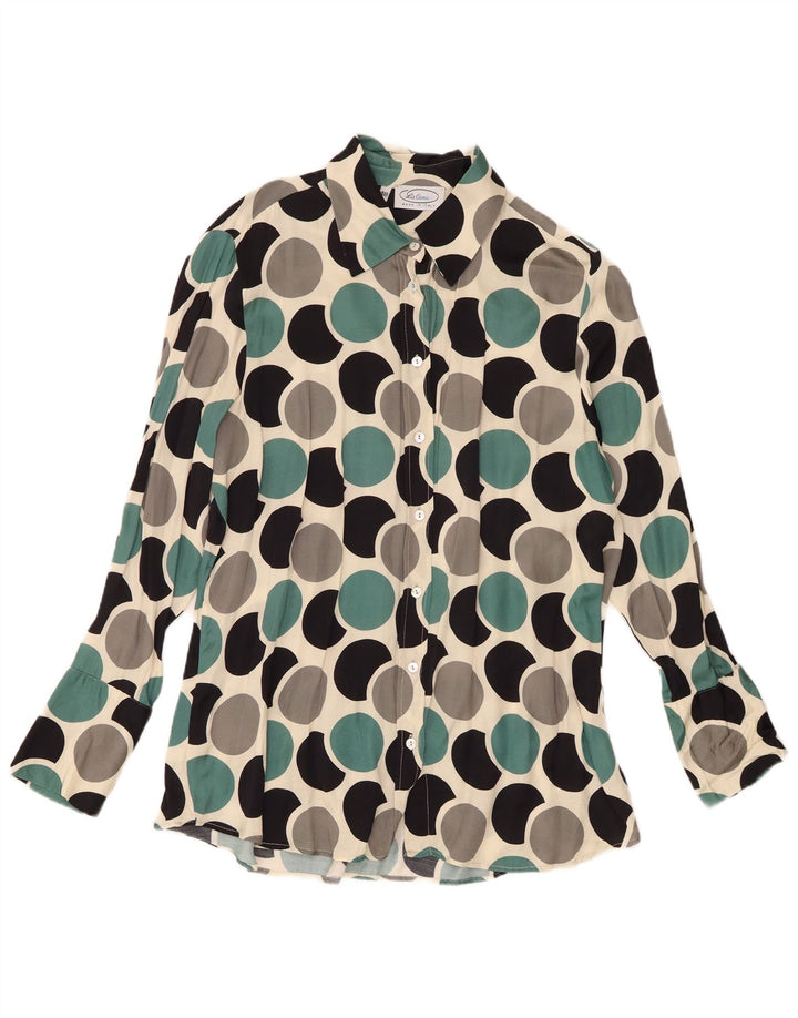 Chemise Femme Vintage Blouse IT 48 XL Géométrique Multicolore