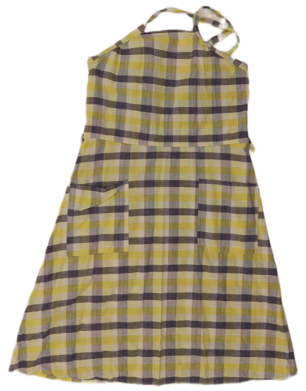 Frette Womens Apron Dress IT 45 Medium Yellow Check