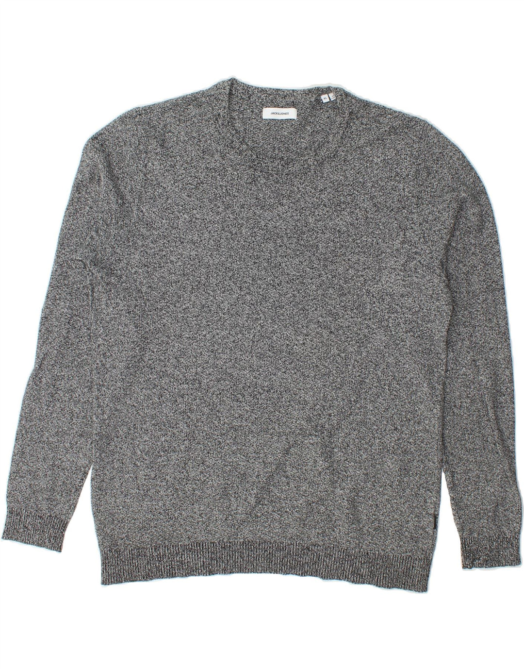 JACK & JONES Mens Crew Neck Jumper Sweater XL Grey Vintage Jack & Jones and Second-Hand Jack & Jones from Messina Hembry 