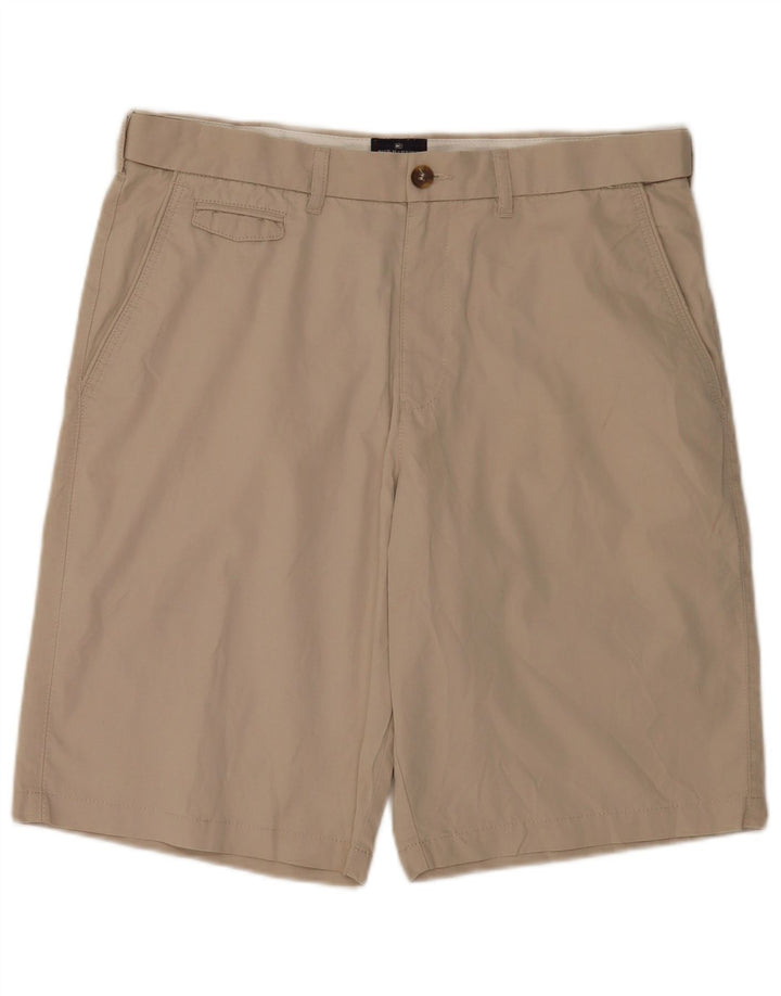Marks & Spencer Mens Blue Harbour Chino Shorts W36 Large Beige Cotton
