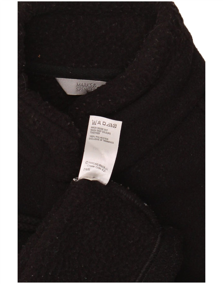 Marks & Spencer Womens Oversized Duffle Coat UK 20 2XL Black Polyester