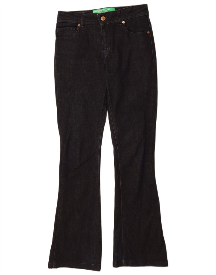 Benetton Womens Bootcut Jeans W27 L30 Navy Blue Cotton