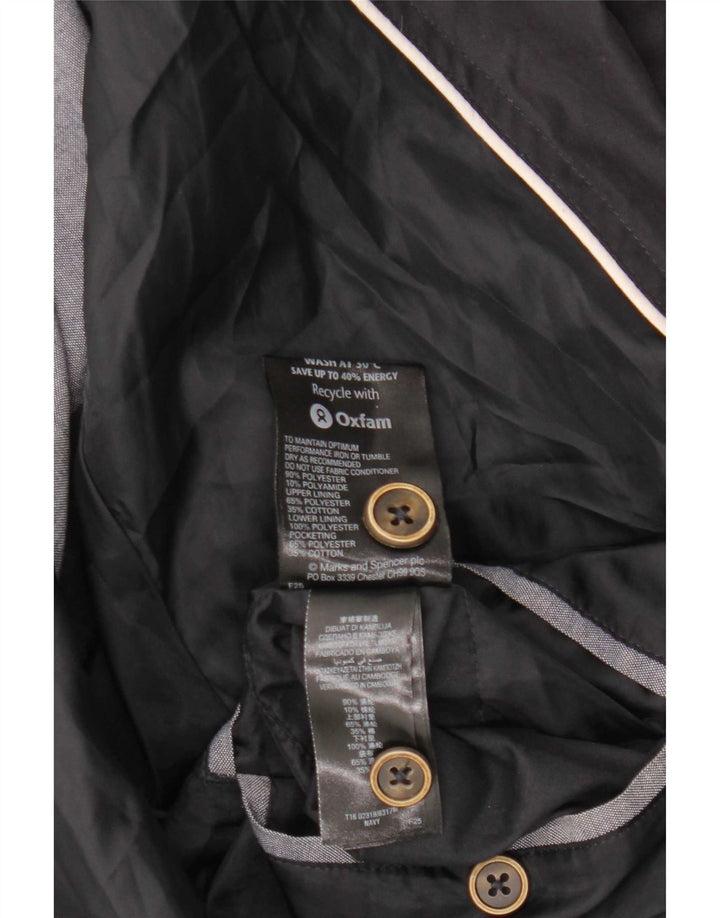 Marks & Spencer Veste Bomber Homme UK 40 Large Bleu Marine Polyester