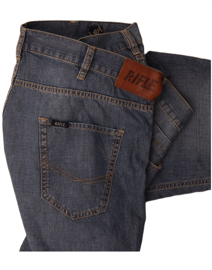 Rifle Mens Denim Shorts W40 XL Blue