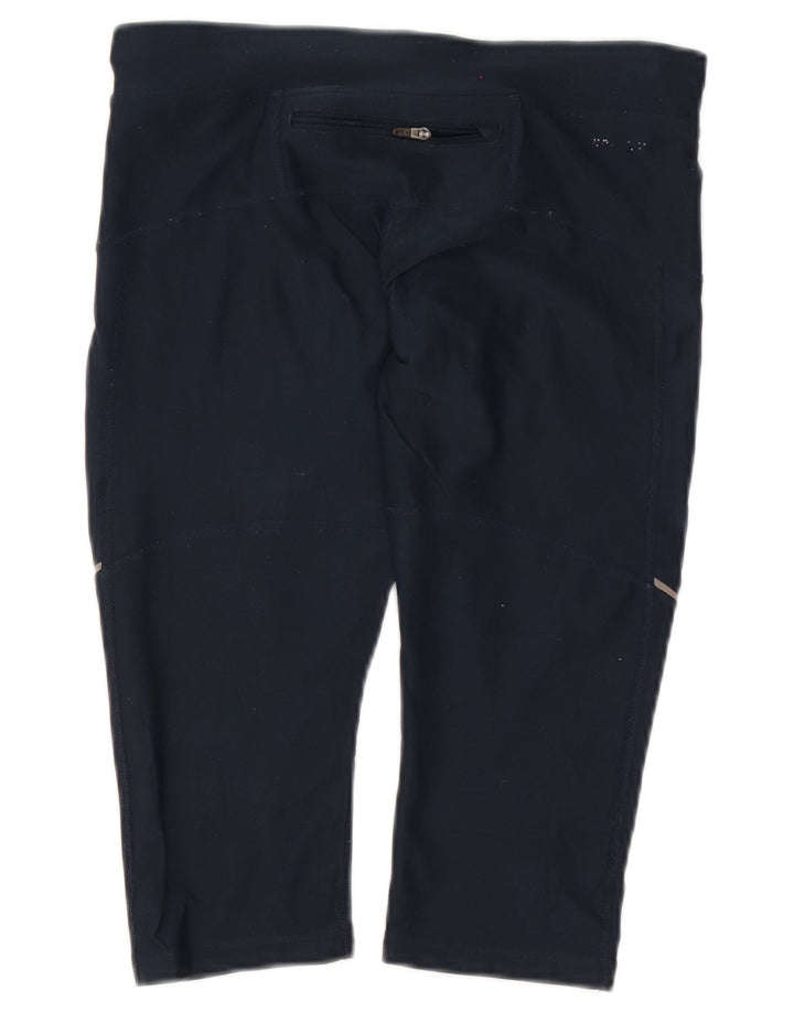 Nike Damen Dri Fit Capri Leggings UK 10 Small Marineblau Polyester