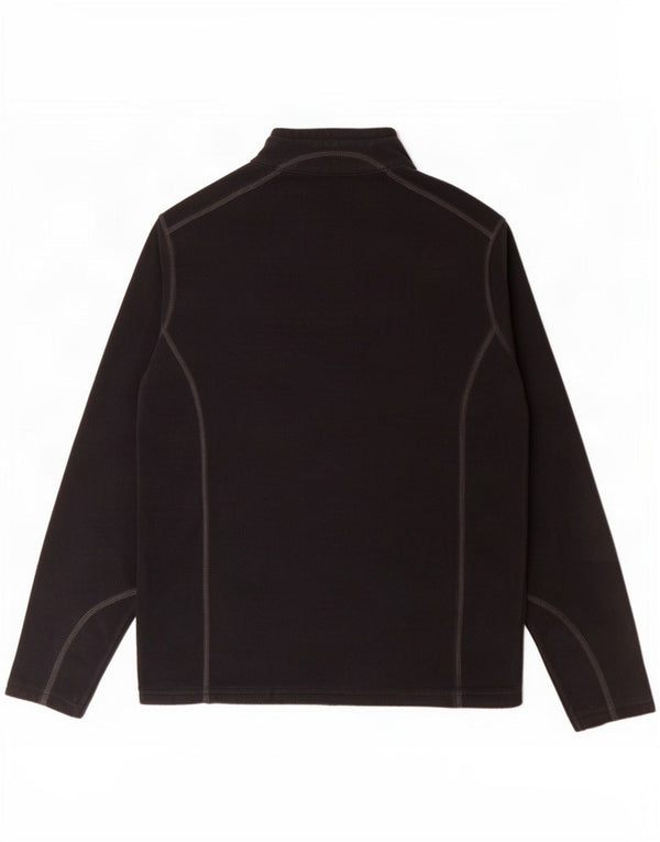 Columbia Mens Zip Neck Fleece Jumper Medium Black Polyester