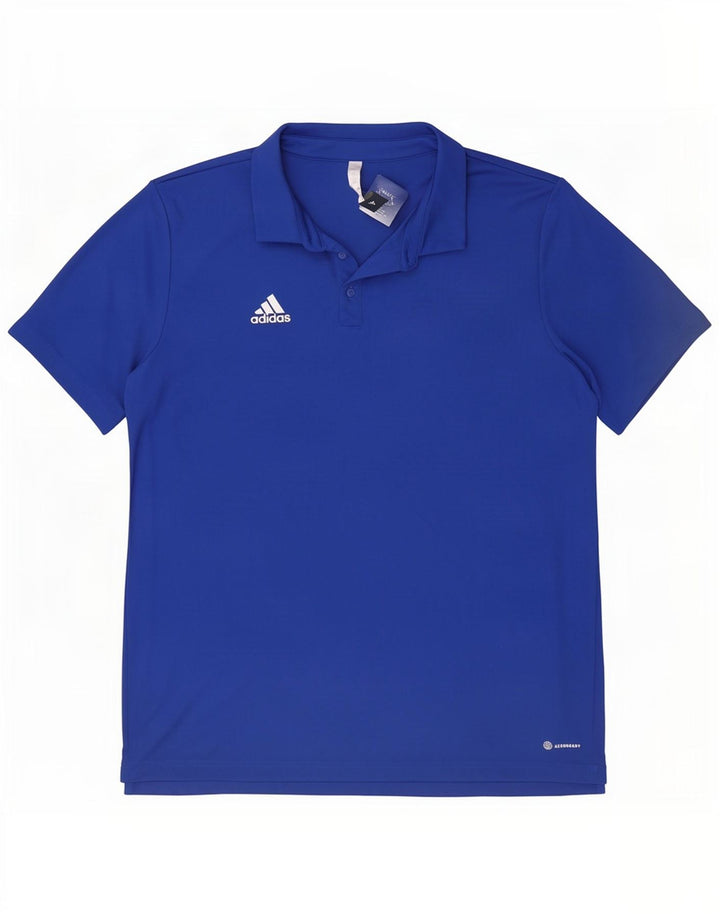 Мужская рубашка-поло Adidas Aeroready 2XL, синяя, полиэстер