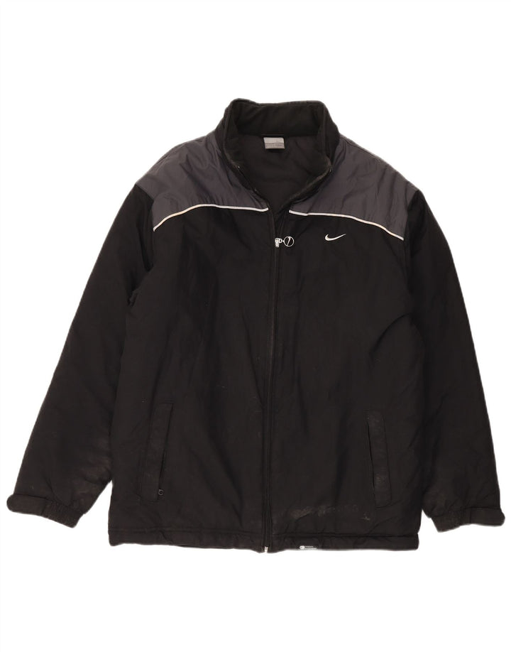 Nike Boys Windbreaker Jacket 13-14 Years XL Black Colourblock Nylon