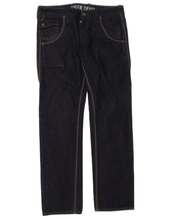 Jeans dritti da donna Tommy Hilfiger W33 L31 cotone blu navy