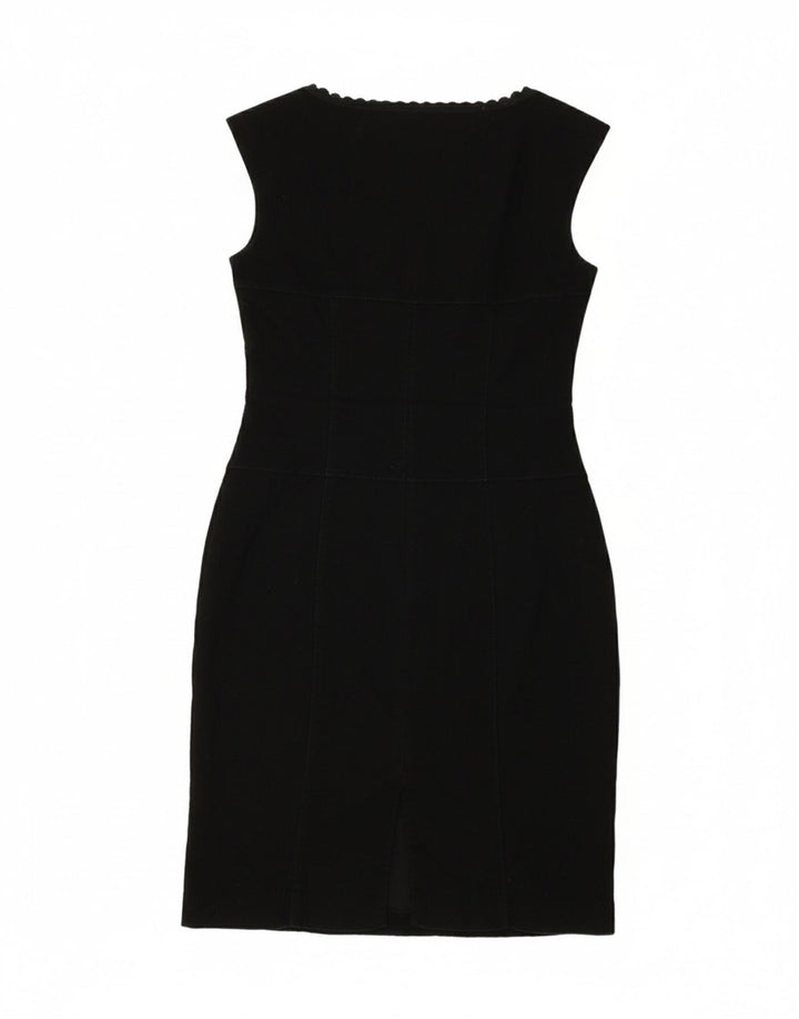 COAST Womens Sleeveless Bodycon Dress UK 12 Medium  Black Wool
