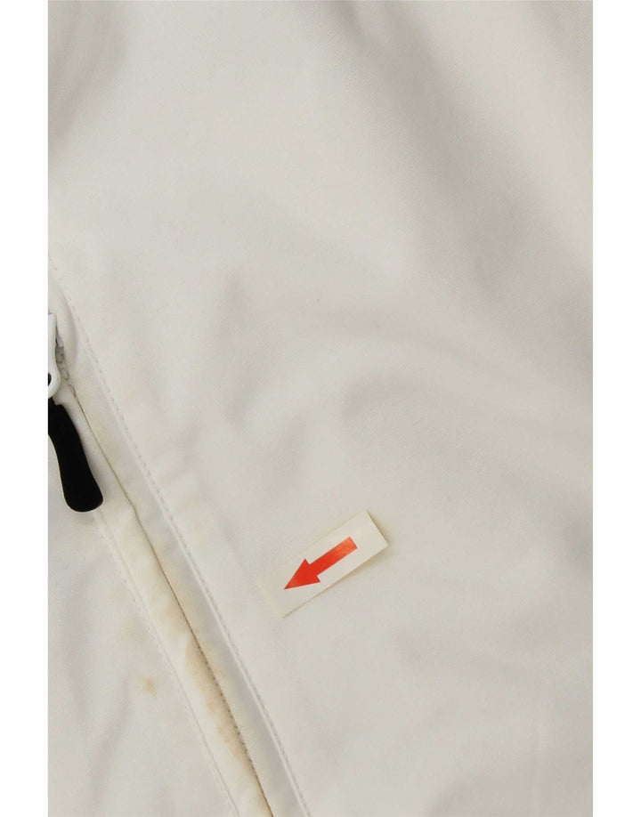 Giubbotto bomber imbottito con cappuccio da uomo Adidas UK 38 nylon bianco medio