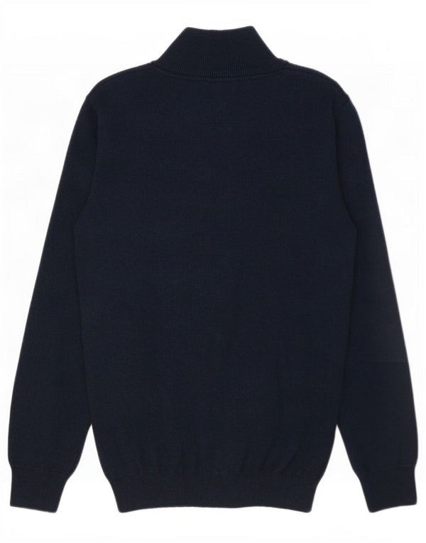 Superdry Sweater med lynlås til mænd, lille marineblå bomuld