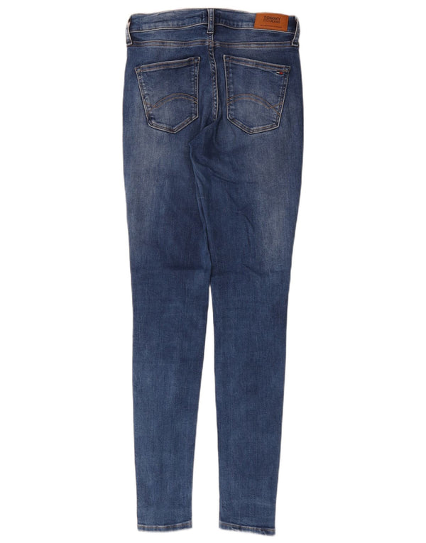 Tommy Hilfiger Damen Mid Rise Skinny Jeans W26 L32 Blaue Baumwolle