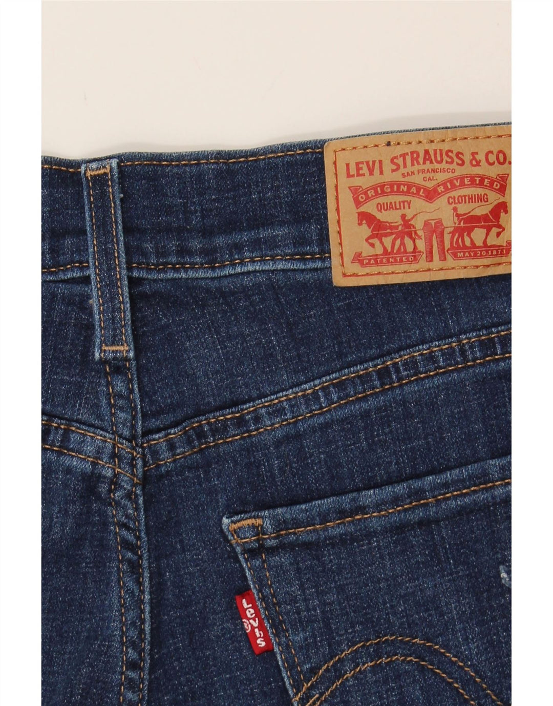 LEVI'S Womens Classic Straight Jeans US 4 Small W27 L30 Blue Cotton Vintage Levi's and Second-Hand Levi's from Messina Hembry 