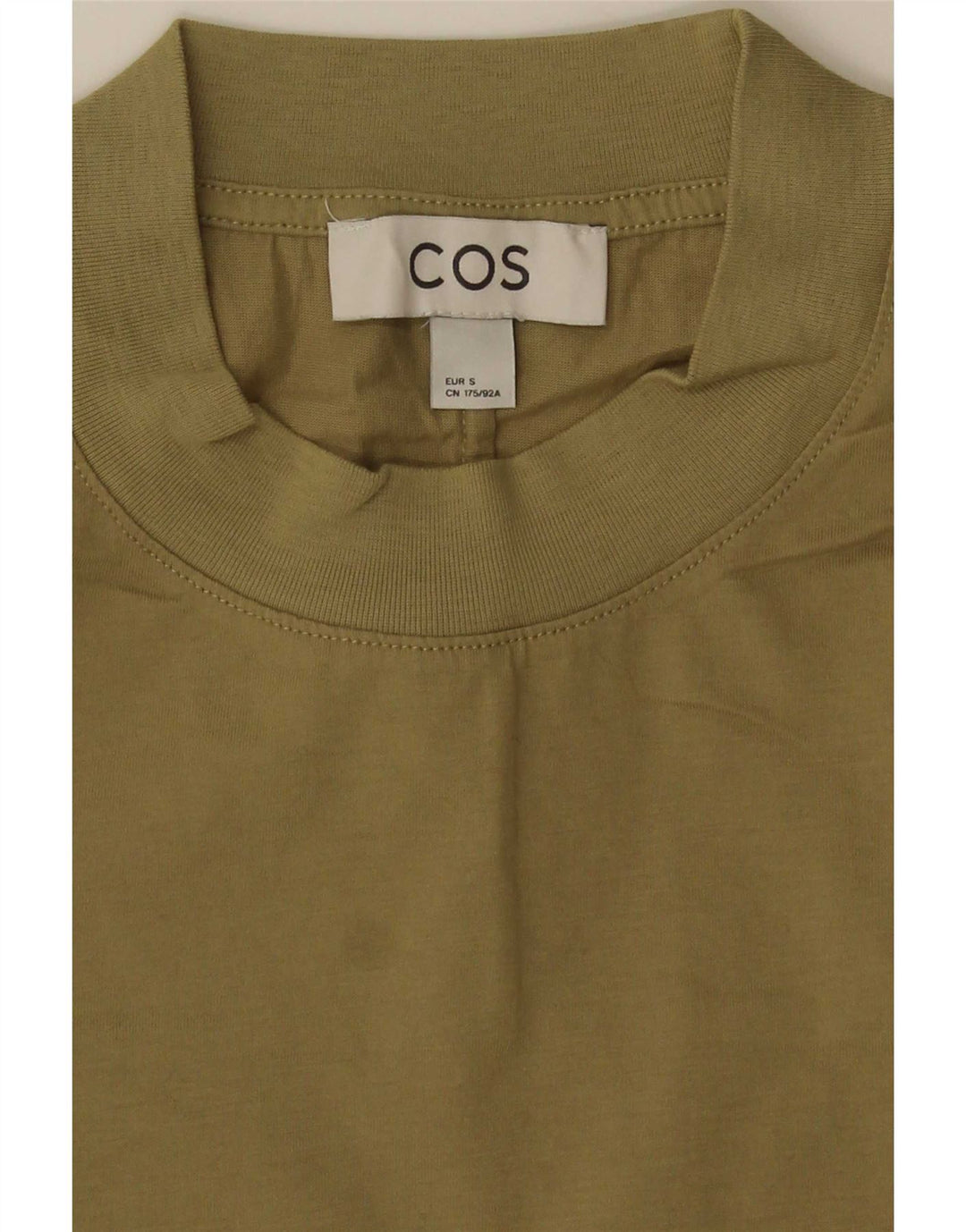 Cos Camiseta Masculina Top Pequeno Cáqui