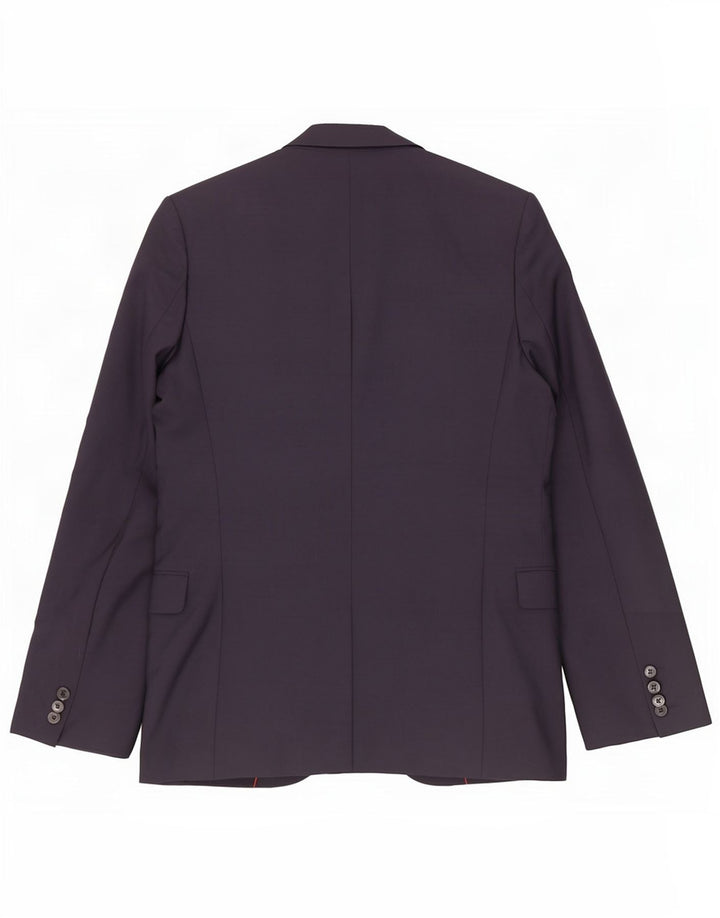 Hugo Boss Veste blazer à 2 boutons pour homme US 36 Petite laine vierge bleu marine