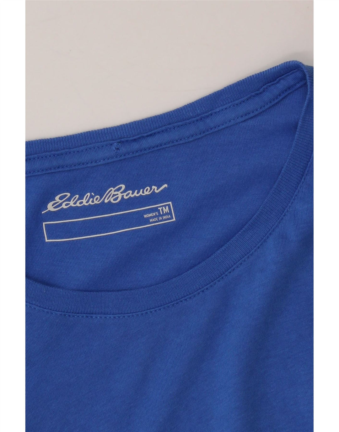 EDDIE BAUER Womens T-Shirt Top UK 14 Medium Blue Cotton Vintage Eddie Bauer and Second-Hand Eddie Bauer from Messina Hembry 