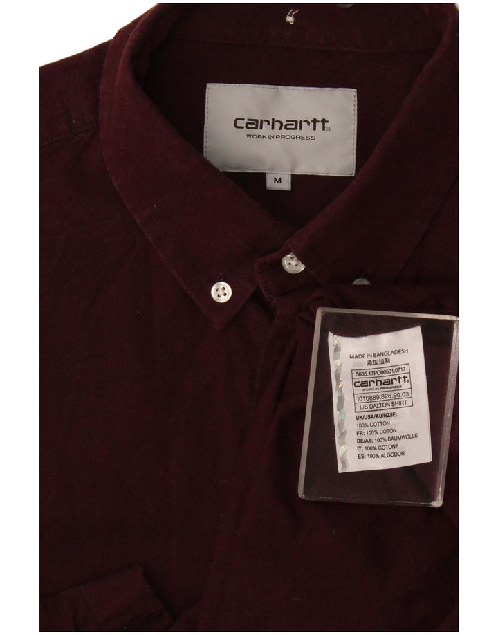 Camicia da uomo Carhartt in cotone bordeaux medio