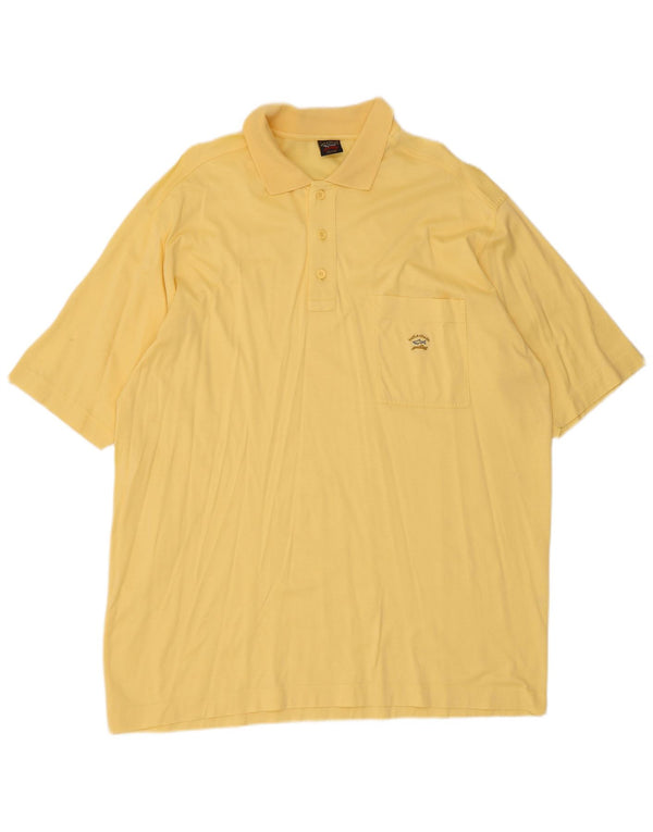 Camisa polo masculina de iate Paul & Shark 2XL amarela