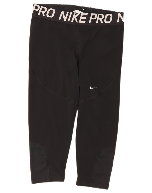 Nike Womens Dri Fit Capri Leggings UK 18 XL Black Polyester