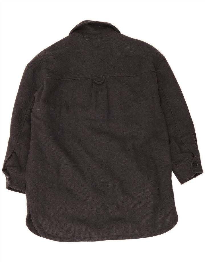 KANGOL Womens Oversized Overcoat UK 10 Small Grey Polyester Vintage Kangol and Second-Hand Kangol from Messina Hembry 