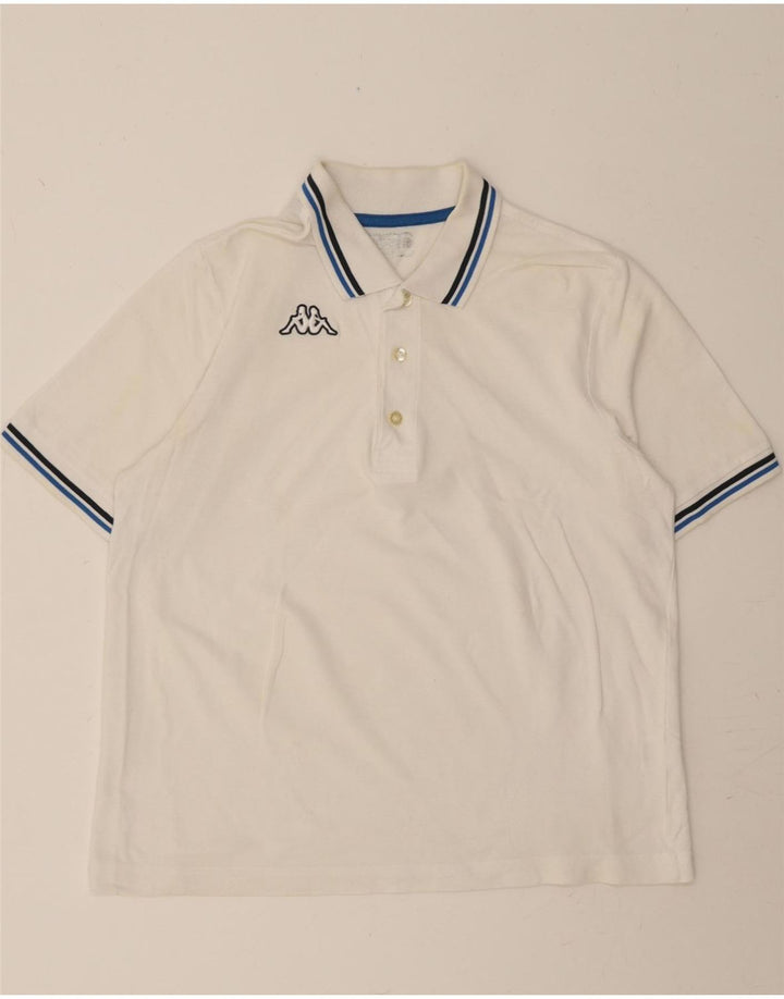 KAPPA Mens Polo Shirt Small White Vintage Kappa and Second-Hand Kappa from Messina Hembry 