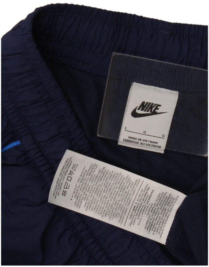 Nike Mens Tracksuit Trousers Joggers Large  Navy Blue Polyester