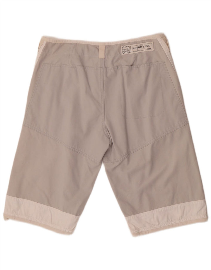 Murphy & Nye Mens Sailmakers Chino Shorts W34 Large White Colourblock