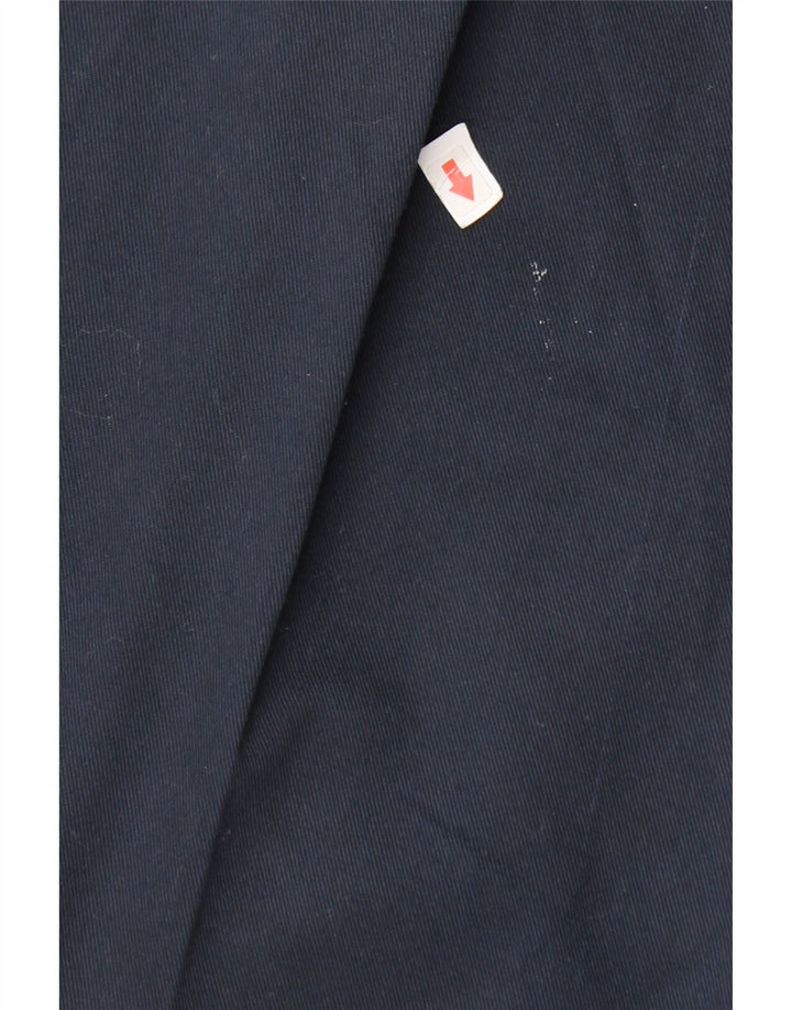 Marks & Spencer Mens Tapered Suit Trousers W42 L29 Navy Blue Polyester