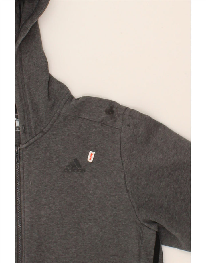 ADIDAS Mens Zip Hoodie Sweater Large Grey Cotton Vintage Adidas and Second-Hand Adidas from Messina Hembry 